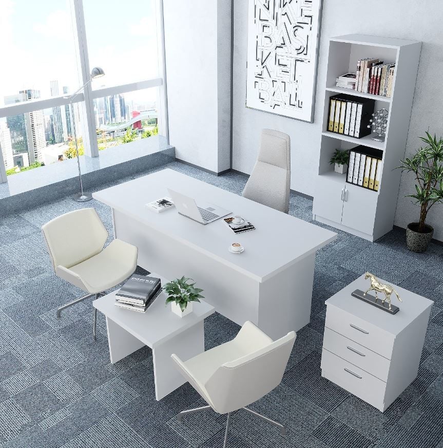 Plus 4'lü Ofis Takımı Ücretsiz Kurulum Model 7 Beyaz