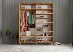 Açelya Portmanto Vestiyer Ayakkabılık Çam Beyaz-Ücretsiz Kurulum M2