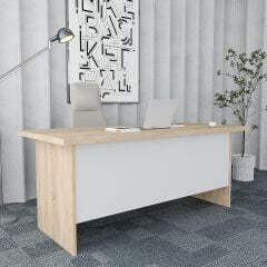 Cruz 3'lü Ofis Takımı Ücretsiz Kurulum Model 8 Meşe Beyaz