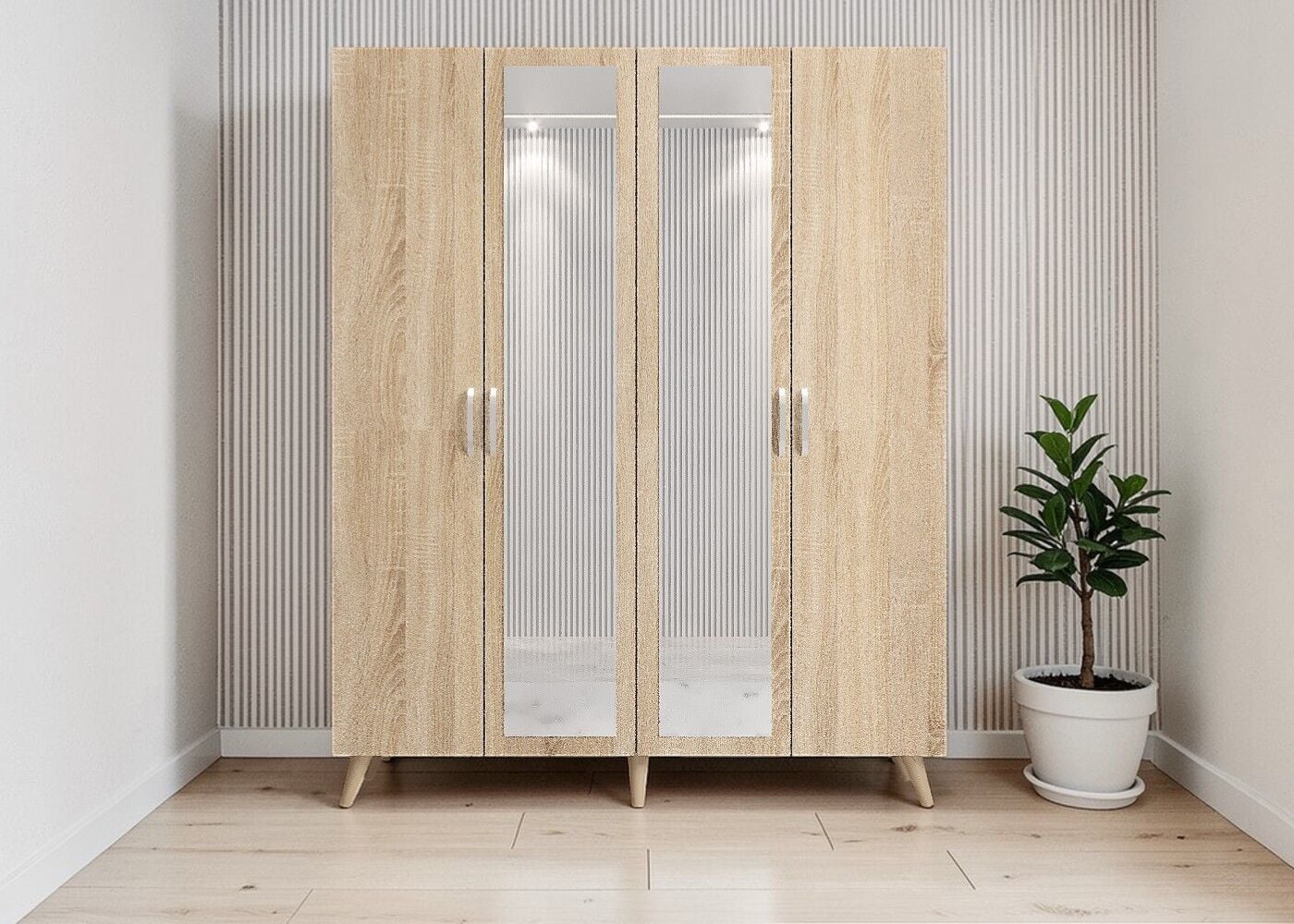 Açelya Portmanto Vestiyer Ayakkabılık Meşe-Ücretsiz Kurulum M2