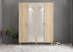 Açelya Portmanto Vestiyer Ayakkabılık Meşe-Ücretsiz Kurulum M2