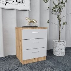 Asil 3'lü Ofis Takımı Ücretsiz Kurulum Model 9 Çam Beyaz