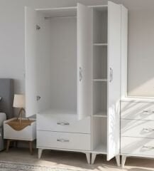 Duru 3 Kapaklı Dolap Gardırop Ücretsiz Kurulum Beyaz M1