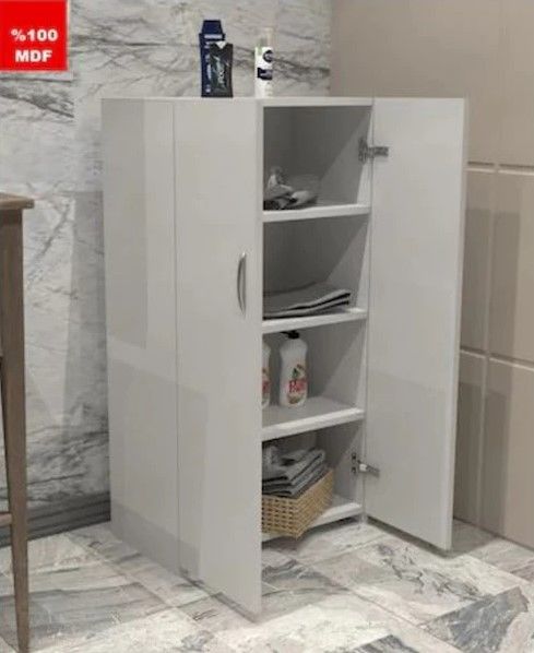 Nisa Tamamı MDF Çok Amaçlı 4 Bölmeli Mutfak BANYO Dolap Kitaplık