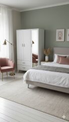 Duru 3 Kapaklı Dolap Gardırop Ücretsiz Kurulum Beyaz M3