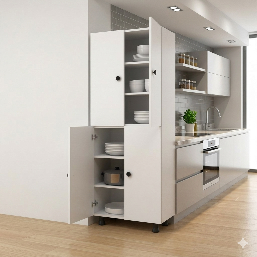 Venüs Tamamı MDF 6 Raflı Çok Amaçlı Mutfak Banyo Dolabı 70 cm