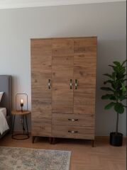 Duru 3 Kapaklı Dolap Gardırop Ücretsiz Kurulum Çam M1