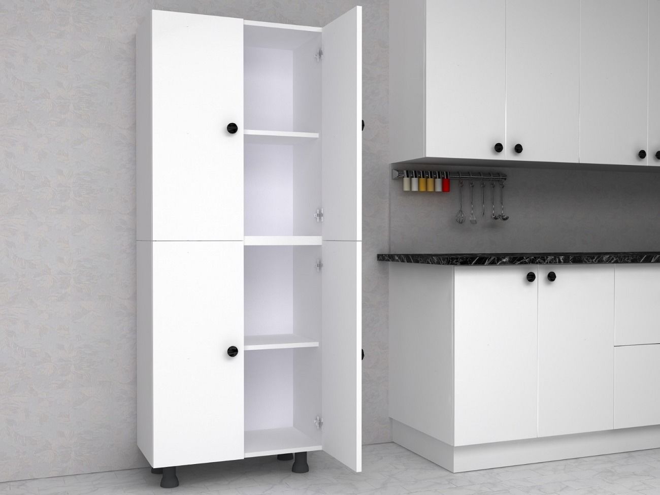 Alva Çok Amaçlı Mutfak Banyo Dolabı Tamamı MDF 50 cm