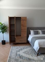 Duru 3 Kapaklı Dolap Gardırop Ücretsiz Kurulum Çam M3