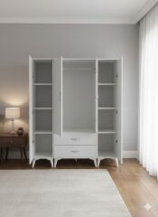 Koru 4 Kapaklı Dolap Gardırop Ücretsiz Kurulum Beyaz M3