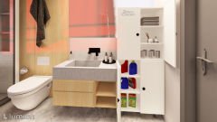 Gris %100 Mdf 6 Raflı Çok Amaçlı Mutfak Banyo Ayakkabılık Dolabı 50 CM