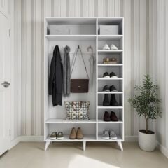 Açelya Portmanto Vestiyer Ayakkabılık Beyaz - Ücretsiz Kurulum M4