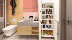 Firan %100 Mdf 6 Raflı Çok Amaçlı Mutfak Banyo Ayakkabılık Dolabı 50 cm