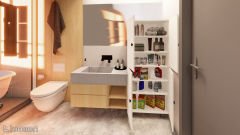Firan %100 Mdf 6 Raflı Çok Amaçlı Mutfak Banyo Ayakkabılık Dolabı 50 cm