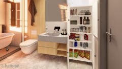 Firan %100 Mdf 6 Raflı Çok Amaçlı Mutfak Banyo Ayakkabılık Dolabı 50 cm