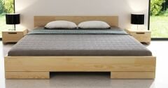 Elios İthal Çam Panel Masif Ahşap Başlıklı Karyola