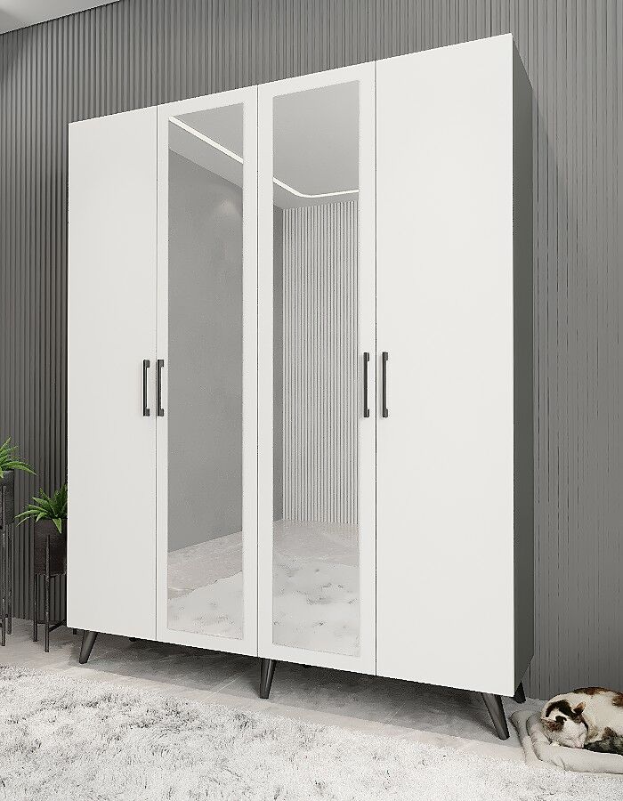 Açelya Portmanto Vestiyer Füme Beyaz - Ücretsiz Kurulum M2