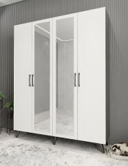 Açelya Portmanto Vestiyer Füme Beyaz - Ücretsiz Kurulum M2