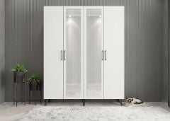 Açelya Portmanto Vestiyer Füme Beyaz - Ücretsiz Kurulum M2