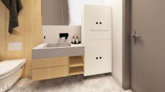 Gris %100 Mdf 6 Raflı Çok Amaçlı Mutfak Banyo Ayakkabılık Dolab - 60 CM