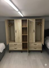 Safa 5 Kapaklı Dolap Gardırop Ücretsiz Kurulum Meşe M1