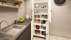 Lier %100 Mdf 6 Raflı Çok Amaçlı Mutfak Banyo Ayakkabılık Dolabı 60 cm