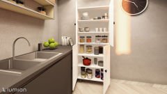 Bern %100 Mdf 6 Raflı Çok Amaçlı Mutfak Banyo Ayakkabılık Dolabı - 60 CM