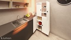 Bern %100 Mdf 6 Raflı Çok Amaçlı Mutfak Banyo Ayakkabılık Dolabı - 60 CM