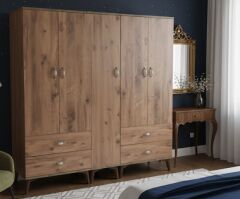 Safa 5 Kapaklı Dolap Gardırop Ücretsiz Kurulum Çam M1