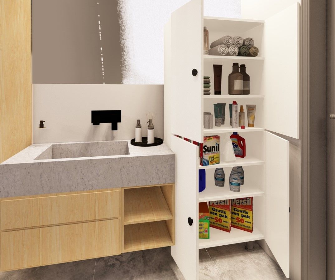 Firan Mdf 6 Raflı Çok Amaçlı Mutfak Banyo Ayakkabılık Dolabı 70cm