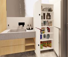 Firan Mdf 6 Raflı Çok Amaçlı Mutfak Banyo Ayakkabılık Dolabı 70cm