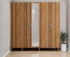 Açelya Portmanto Vestiyer Ceviz - Montaj Dahil M12