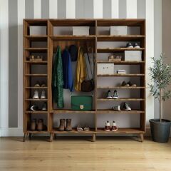 Açelya Portmanto Vestiyer Ceviz - Montaj Dahil M12