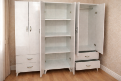 Odin 6 Kapaklı Dolap Gardırop Ücretsiz Kurulum Beyaz M3