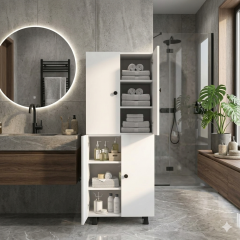 Firan Mdf 6 Raflı Çok Amaçlı Mutfak Banyo Ayakkabılık Dolabı 70cm