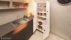 Lier %100 Mdf 6 Raflı Çok Amaçlı Mutfak Banyo Ayakkabılık Dolabı 70 Cm