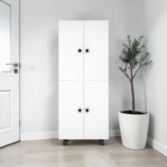 Faro Mdf 4 Raflı Çok Amaçlı Mutfak Banyo Ayakkabılık Dolap 50cm