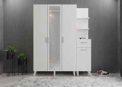 Açelya Portmanto Vestiyer Ayakkabılık - M3- Beyaz - Ücretsiz Kurulum