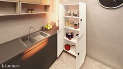 Evora Mdf 4 Raflı Çok Amaçlı Mutfak Banyo Ayakkabılık Dolabı 50cm