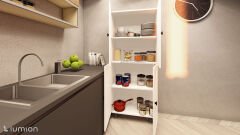 Evora Mdf 4 Raflı Çok Amaçlı Mutfak Banyo Ayakkabılık Dolabı 50cm