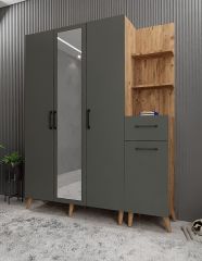 Açelya Portmanto Vestiyer Ayakkabılık Çam Füme - Ücretsiz Kurulum M3