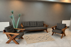 Müşteriye Özel Matruşka Masif Ahşap Kestane Ağacı 3+2+1+1 Koltuk Takımı