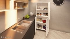 Valentu Mdf 4 Raflı Çok Amaçlı Mutfak Banyo Ayakkabılık Dolap50cm