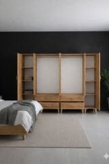 Odin 6 Kapaklı Dolap Gardırop Ücretsiz Kurulum Çam M1