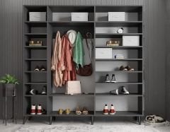 Açelya Portmanto Vestiyer Füme - Montaj Dahil M12