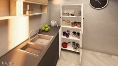 Evora Mdf 4 Raflı Çok Amaçlı Mutfak Banyo Ayakkabılık Dolap 60cm