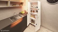 Valentu Mdf 4 Raflı Çok Amaçlı Mutfak Banyo Ayakkabılık Dolap60cm