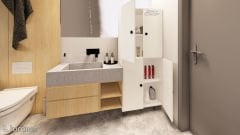 Minto Mdf 4 Raflı Çok Amaçlı Mutfak Banyo Ayakkabılık Dolap 70cm