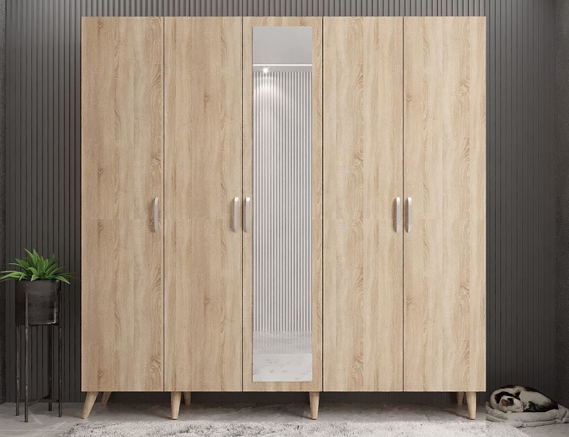 Açelya Portmanto Vestiyer Meşe - Montaj Dahil M12