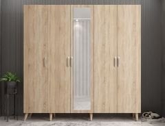 Açelya Portmanto Vestiyer Meşe - Montaj Dahil M12